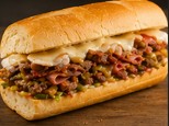 Philly Cheese Steak with Ham & Bacon